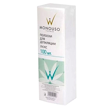 Полоска для депиляции 7х20см 100шт ЛЮКС MONOUSO БЕЛАЯ