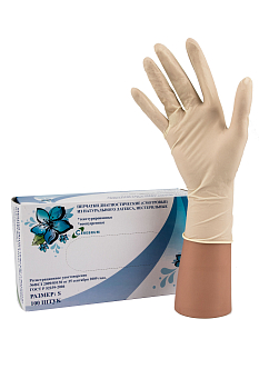 Перчатки латексные двойной хлоринации размер M 50пар Cerebrum