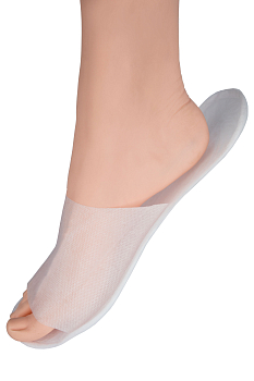 Тапочки с открытым мысом на жесткой подошве спандбонд/изолон белые 1пара