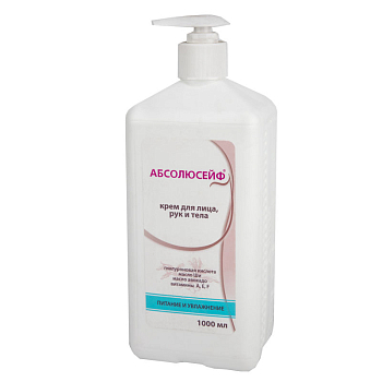 Крем для рук,лица и тела  АБСОЛЮСЕЙФ питание и увлажнение 1л с дозатором