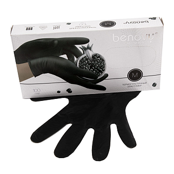 Перчатки термопластэластомер (ТПЭ) размер L 100пар черные*
