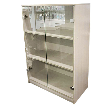 Шкаф для документов закрытый со стеклом 800х420х1190мм 