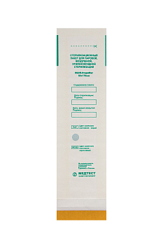 Пакет для стерилизации БЕЛАЯ БУМАГА 50х170мм 100шт СтериМаг