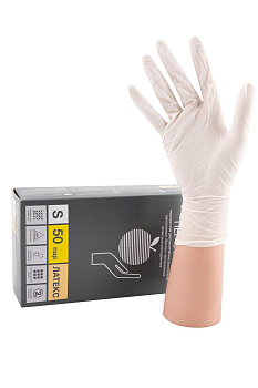 Перчатки нитриловые размер XS 50пар Benovy белые