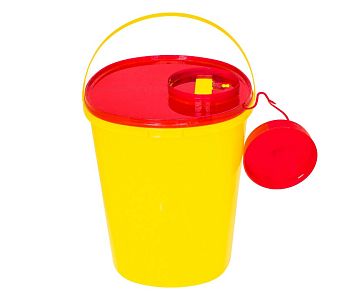 Контейнер для сбора, утилизации колюще-режущих отходов желтый класс Б 6л